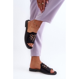 Chanclas Mujer Brillantes Con Adornos S.Barski KV27-063 Negro 6