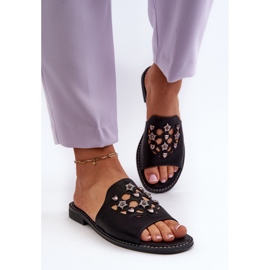 Chanclas Mujer Brillantes Con Adornos S.Barski KV27-063 Negro 4