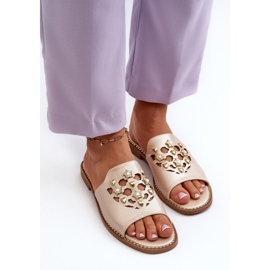 Chanclas Mujer Brillantes Con Adornos S.Barski KV27-063 Dorado 5