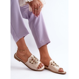 Chanclas Mujer Brillantes Con Adornos S.Barski KV27-063 Dorado 8