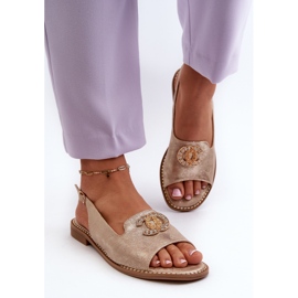 Sandalias Mujer Con Decoración S.Barski KV27-049 Dorado 5