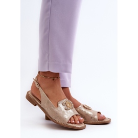 Sandalias Mujer Con Decoración S.Barski KV27-049 Dorado 3