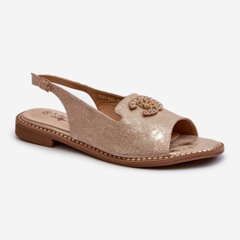 Sandalias Mujer Con Decoración S.Barski KV27-049 Dorado 2
