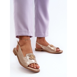 Sandalias Mujer Con Decoración S.Barski KV27-049 Dorado 4