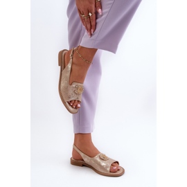 Sandalias Mujer Con Decoración S.Barski KV27-049 Dorado 8