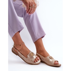 Sandalias Mujer Con Decoración S.Barski KV27-049 Dorado 1