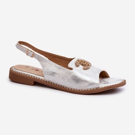 Sandalias Mujer Con Decoración S.Barski KV27-049 Plata 1
