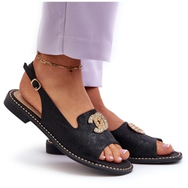 Sandalias Mujer Con Decoración S.Barski KV27-049 Negro 9