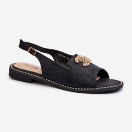 Sandalias Mujer Con Decoración S.Barski KV27-049 Negro 1