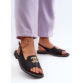 Sandalias Mujer Con Decoración S.Barski KV27-049 Negro 3