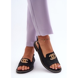 Sandalias Mujer Con Decoración S.Barski KV27-049 Negro 6