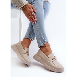 Mocasines Mujer Piel con Plataforma Beige S.Barski LR490 6