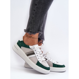 S.Barski Deportivas Mujer Piel D&A LR110 Verde-Blanco 2 S.Barski Deportivas Mujer Piel D&A LR110 Verde-Blanco 2