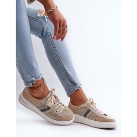 S.Barski D&amp;A Zapatillas Mujer Piel LR110 Beige 7