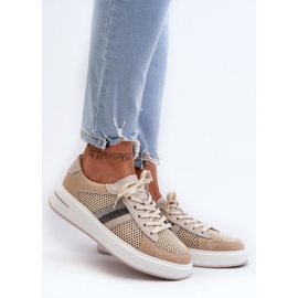S.Barski D&amp;A Zapatillas Mujer Piel LR110 Beige 2