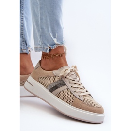 S.Barski D&amp;A Zapatillas Mujer Piel LR110 Beige 5