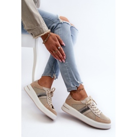 S.Barski D&amp;A Zapatillas Mujer Piel LR110 Beige 6