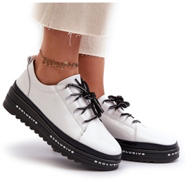 Zapatillas Mujer Charol Con Plataforma Blanco S.Barski LR592B 7