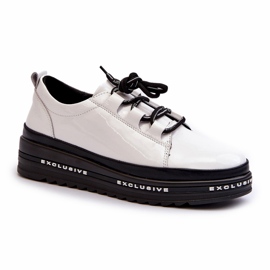Zapatillas Mujer Charol Con Plataforma Blanco S.Barski LR592B 1