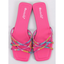 Pantuflas Rexha Fucsia Strass rosado 1
