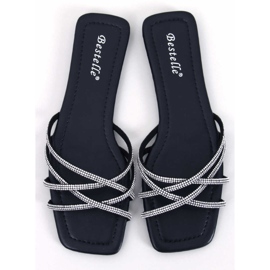 Rexha Chanclas negras con strass negro 1 Rexha Chanclas negras con strass negro 1