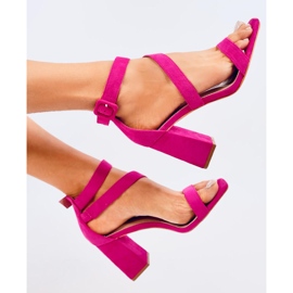 Sandalias tacón Savoy Fucsia rosado 5
