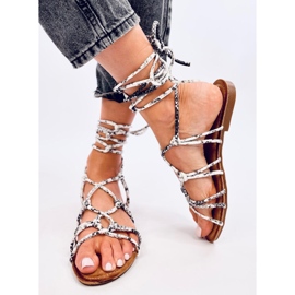 Sandalias de gladiador Morin Serpentine gris 4