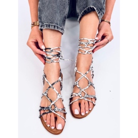 Sandalias de gladiador Morin Serpentine gris 7