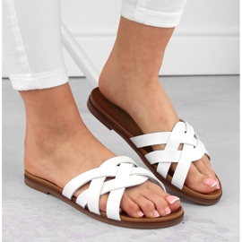 Chanclas romanas mujer blancas Sergio Leone SK076H blanco 3