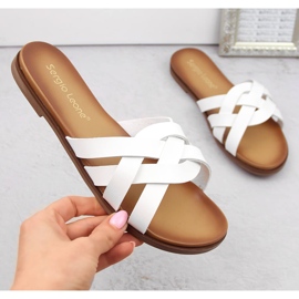 Chanclas romanas mujer blancas Sergio Leone SK076H blanco 4
