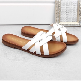 Chanclas romanas mujer blancas Sergio Leone SK076H blanco 5