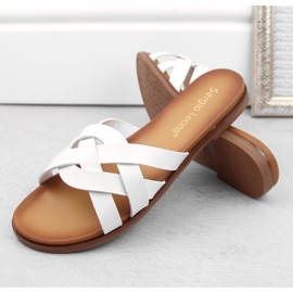 Chanclas romanas mujer blancas Sergio Leone SK076H blanco 6