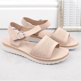 Sandalias mujer caladas rosa Sergio Leone SK082H rosado 5