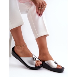 Chanclas Mujer Piel Con Adorno Plata S.Barski KV27-027 8