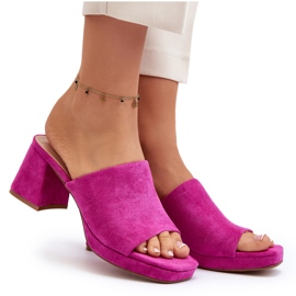 Seastar Chanclas de Tacón Alto para Mujer Fucsia Bralya rosado 4