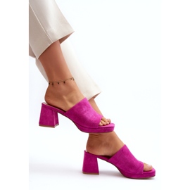 Seastar Chanclas de Tacón Alto para Mujer Fucsia Bralya rosado 3