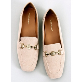 Mocasines mujer Rhona Beige hebilla 3