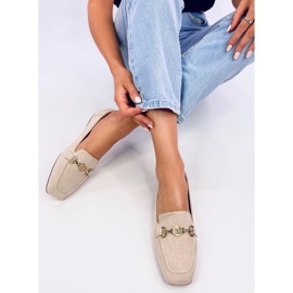 Mocasines mujer Rhona Beige hebilla 5