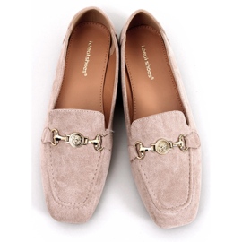 Mocasines mujer Rhona Khaki hebilla beige 5