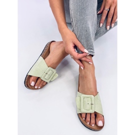 Babuchas Priya LT.VERDE suela de corcho 4