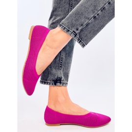 Bailarinas caladas almendra Sotty Fucsia rosado 4
