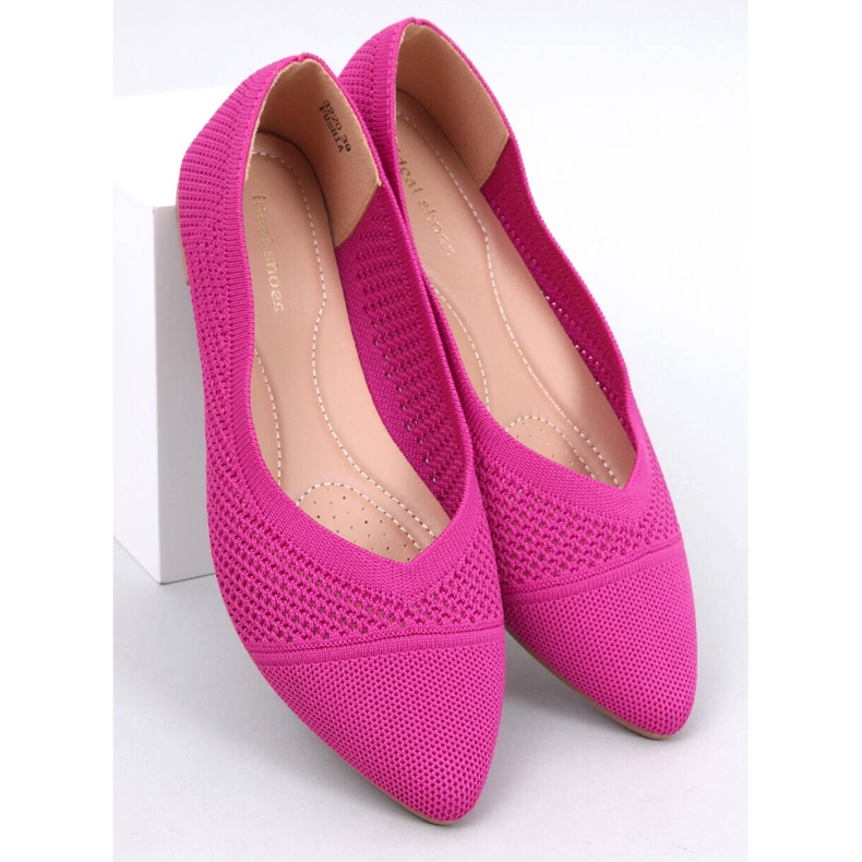 Bailarinas caladas almendra Sotty Fucsia rosa 1