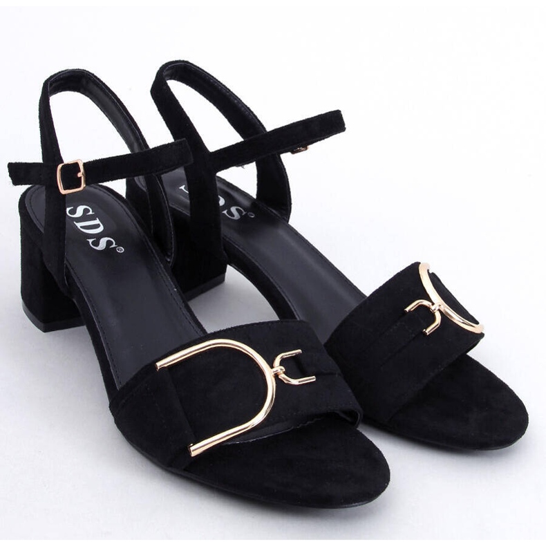 Sandalias tacón bajo Parisy Negro 1