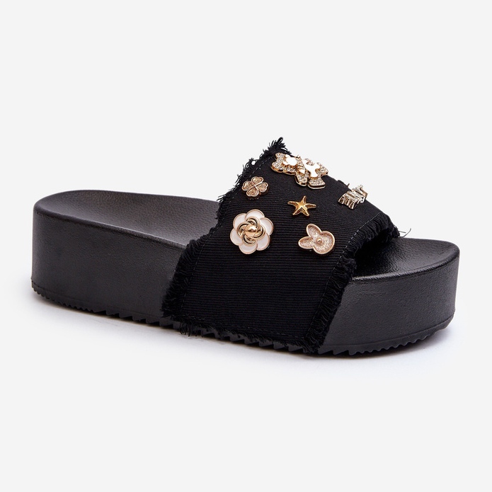 Chanclas Mujer Plataforma Pins Negro Zranesia 1