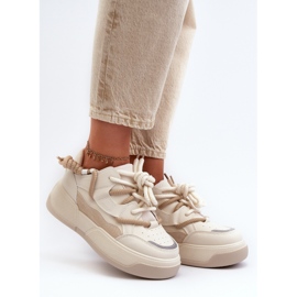 Zapatillas Mujer Plataforma Beige Moariella 8