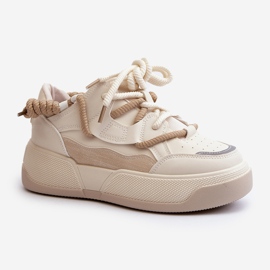 Zapatillas Mujer Plataforma Beige Moariella 7