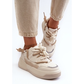 Zapatillas Mujer Plataforma Beige Moariella 1