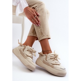 Zapatillas Mujer Plataforma Beige Moariella 4