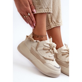 Zapatillas Mujer Plataforma Beige Moariella 6