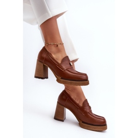 Zazoo 20169 Zapatos Tacón Piel Marrón 6